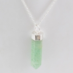 Good luck pure Real Aventurine pencil point pendant